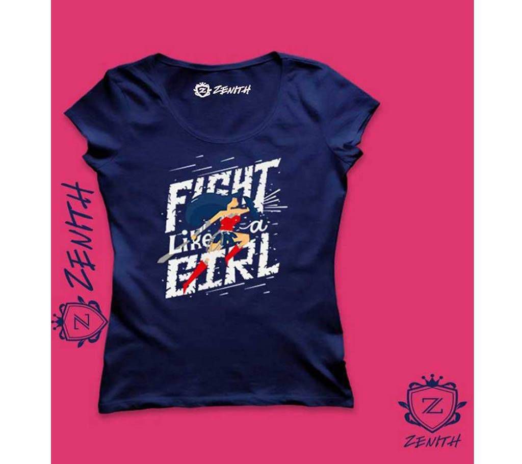 Fight Like a Girl Ladies Half Sleeve T-shirt