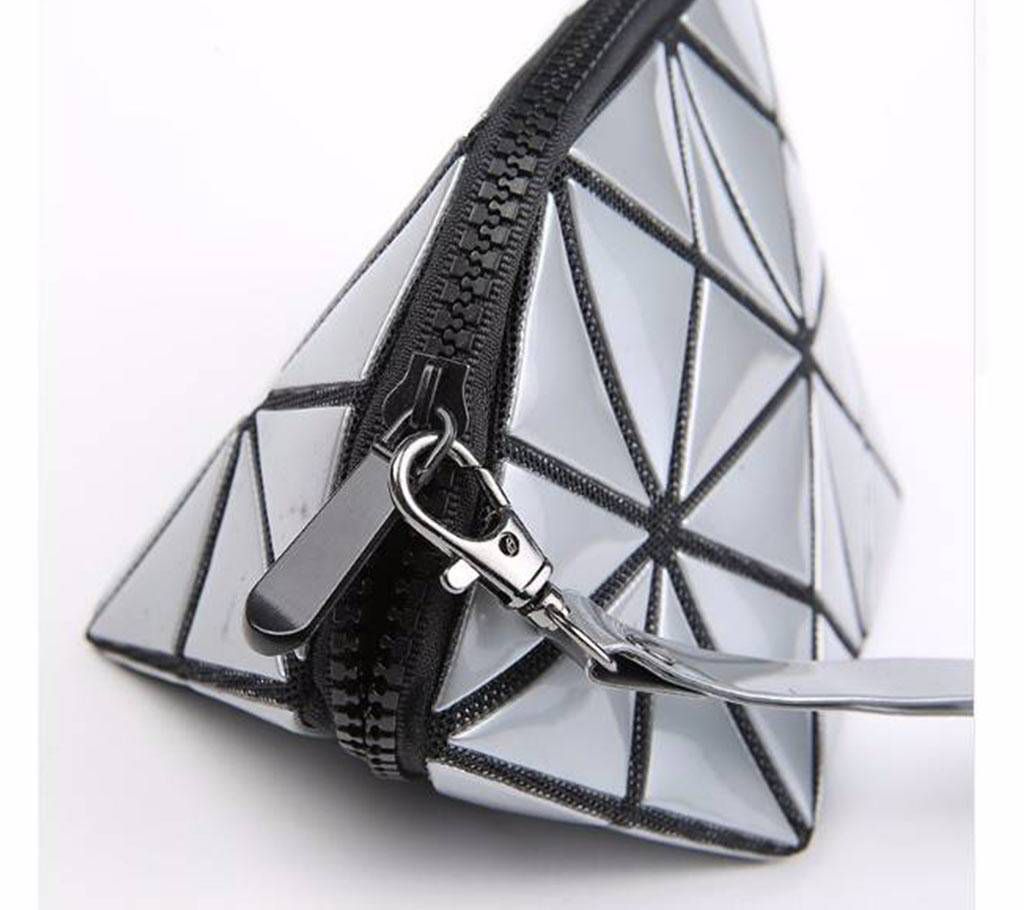 Geometric Zipper Cosmetic Bag for Women