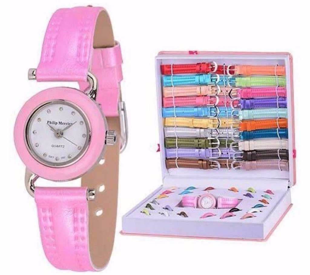 21 in 1 changeable dial ladies watch 