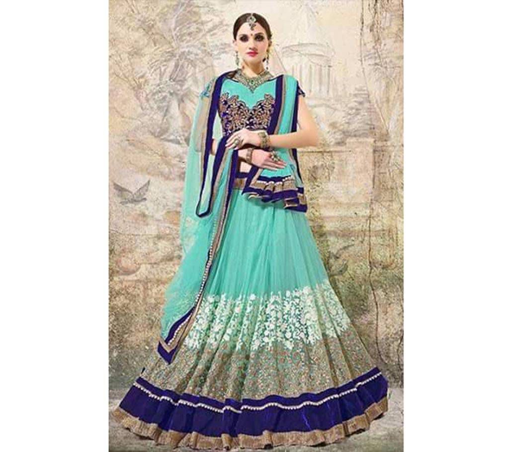Unstitched georgette embroidery lehenga-copy 