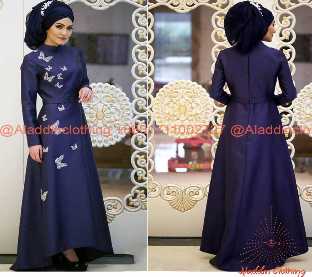 Samusilk Fabric Abaya Muslim women wear