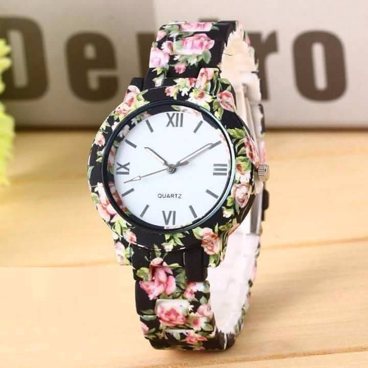 Floral Printed Ladies Wristwatch