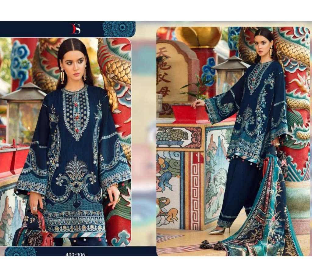 Deepsy Elan Silk Vol-2 Salwar Suits 400-906 NavyBlue with Multi Color(SU772)