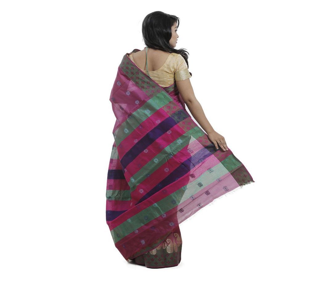 Light Megenta Color Tangail Silk Saree