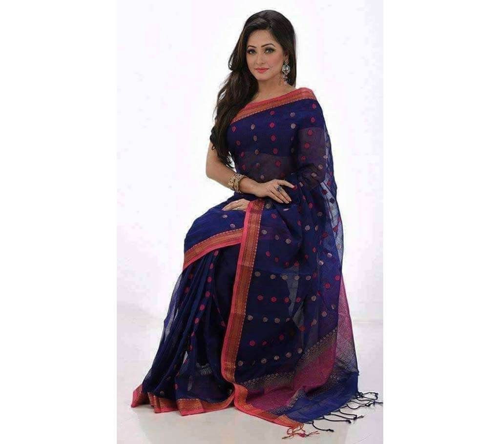 Blue georgette sharee with border