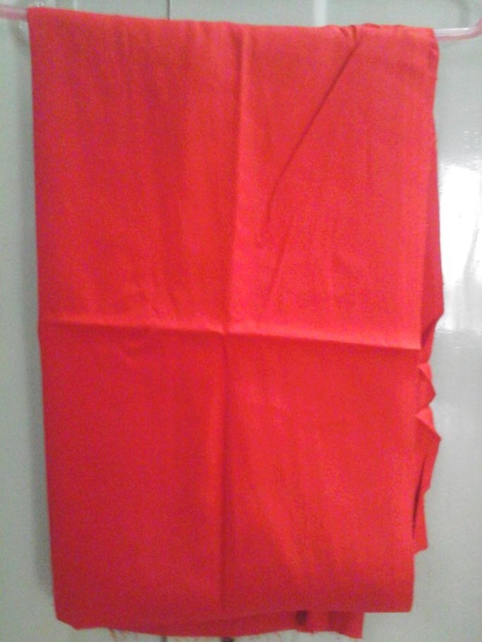 un stitched cotton dress with karchupu work 