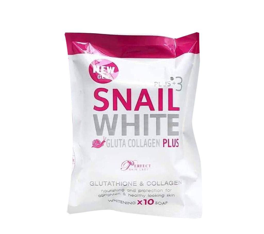 Snail White 10x whitening gluta collagen plus soap-80gm-Thailand 