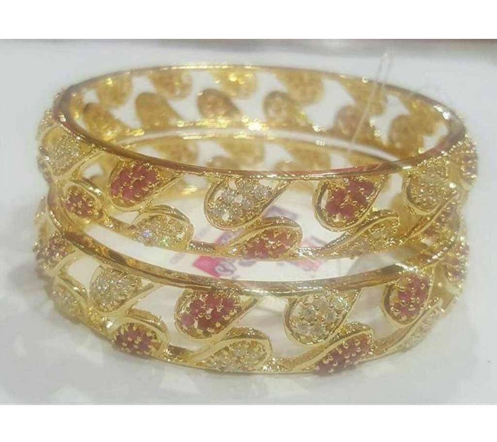 Zinc Alloy Stone Crafted Bangles 
