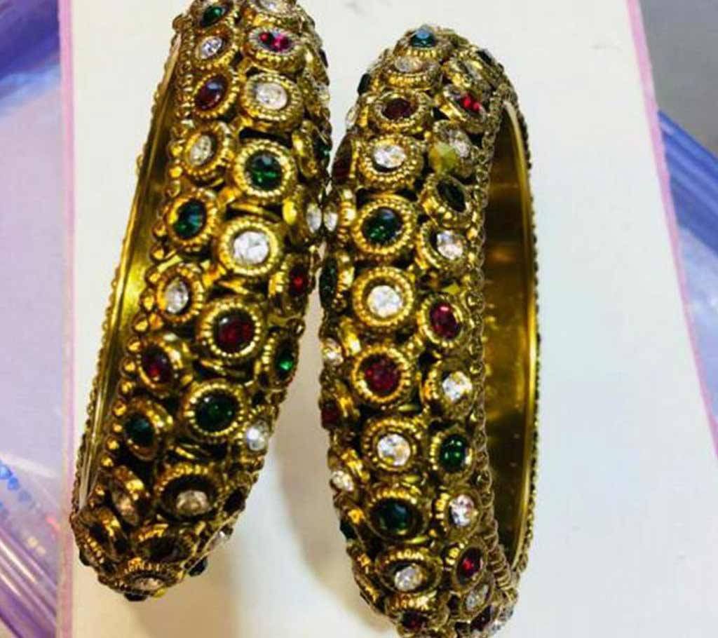 Antique Stone Crafted Bangles 