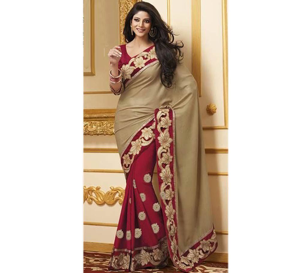 Embroidered Indian Georgette saree