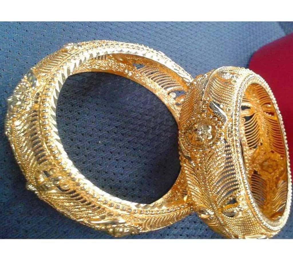 Gold Plated Bangles (One Pair)