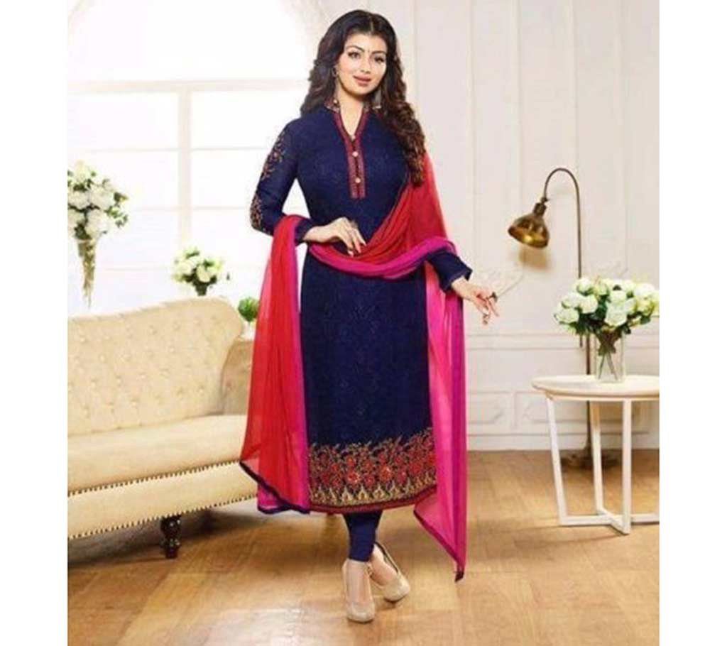 Unstitched Soft Georgette Embroidery Three Piece (Copy) 