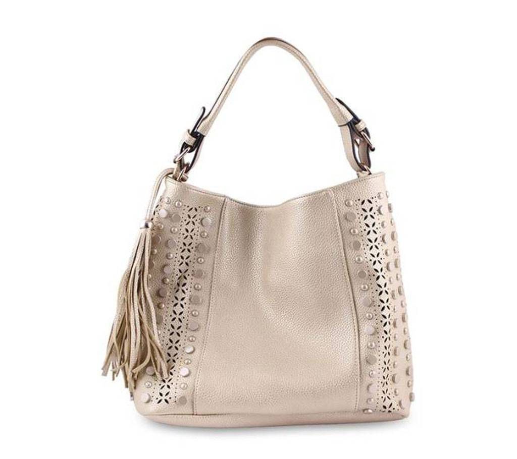 Leather Handbag - Bisque