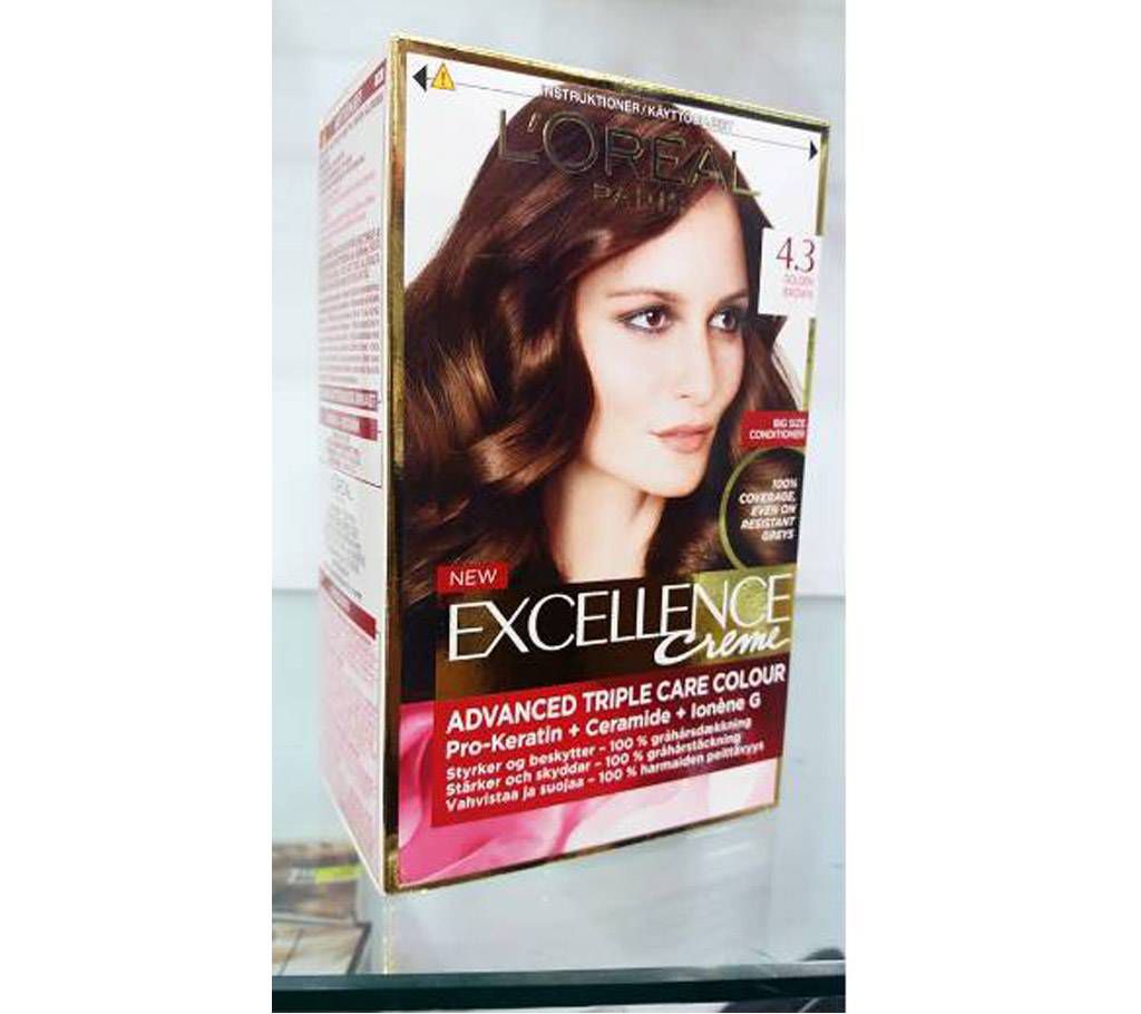 L'OREAL 4.3 GOLDEN BROWN Hair Color - 268 gm