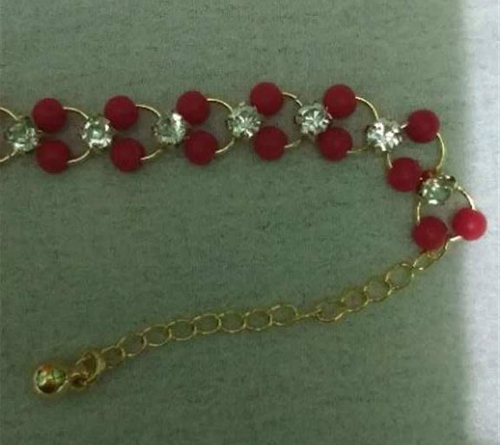 white stone red beads payel 