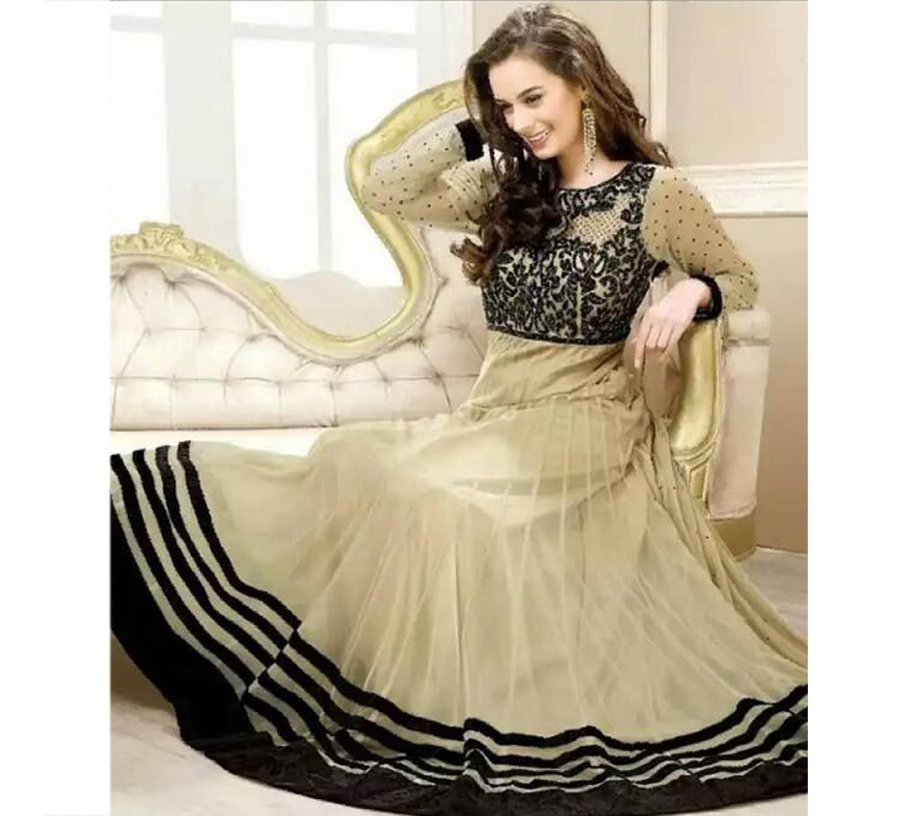 Semistitched Georgette Embroidery Long Party Suit (Copy)