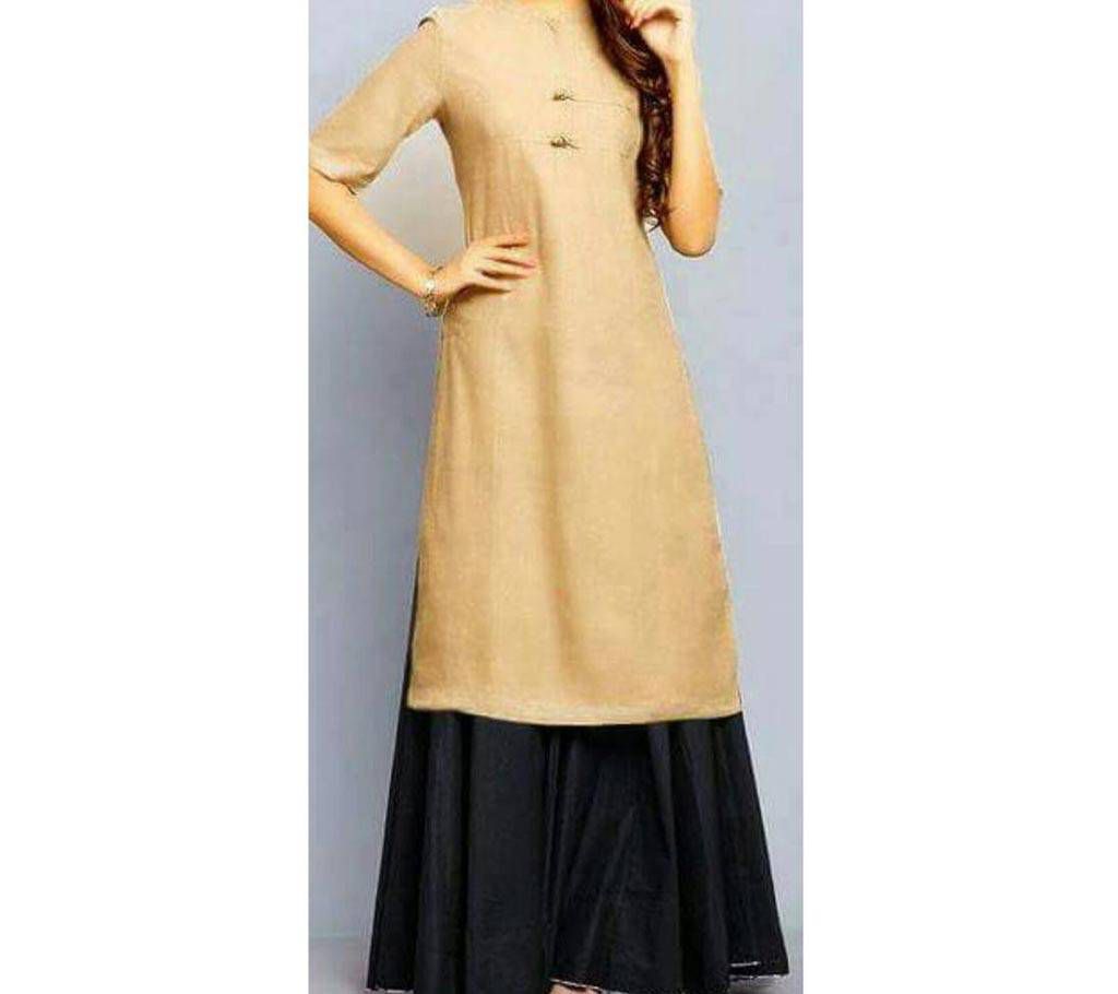 Ladies stitched long kurti with skirt 