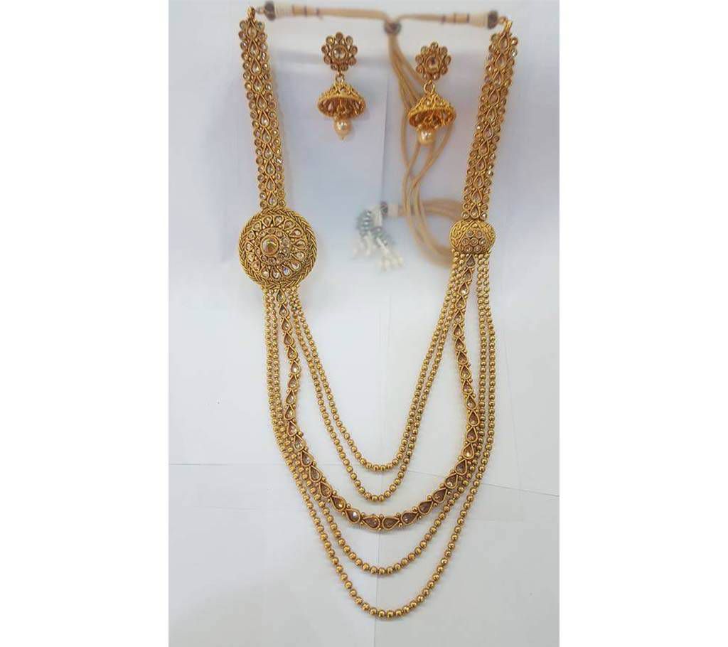 Gold Plated Multi Layer Necklace Set
