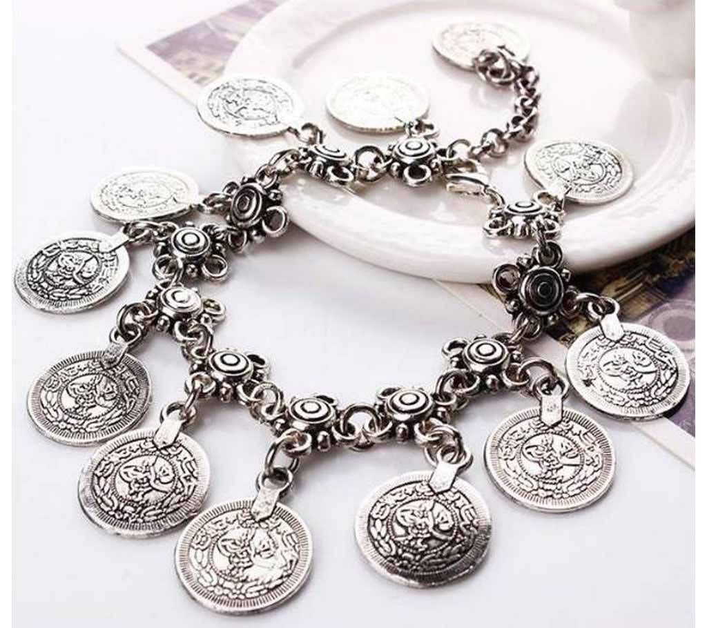 Silver Metal Anklet for Women