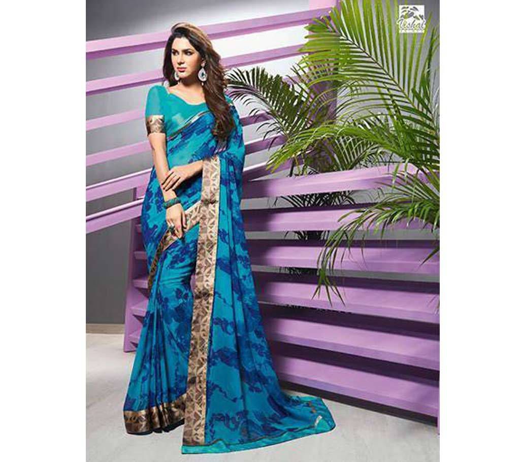 Vishal Georgette with lace border printed sharee