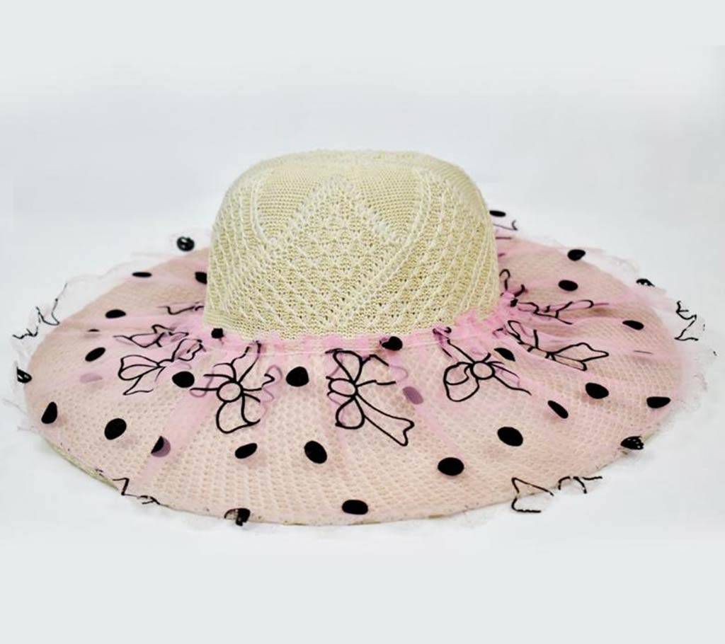 Multi color Mixed Fabric Hat for Women
