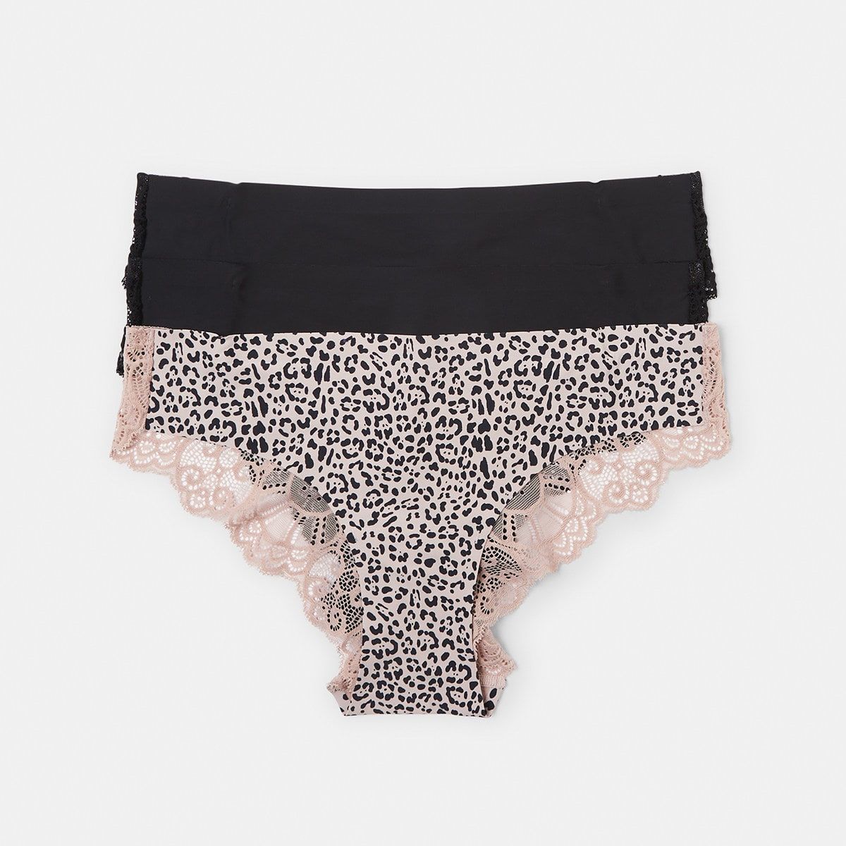 3 Pack Outtasight Lace Back Bikini Briefs