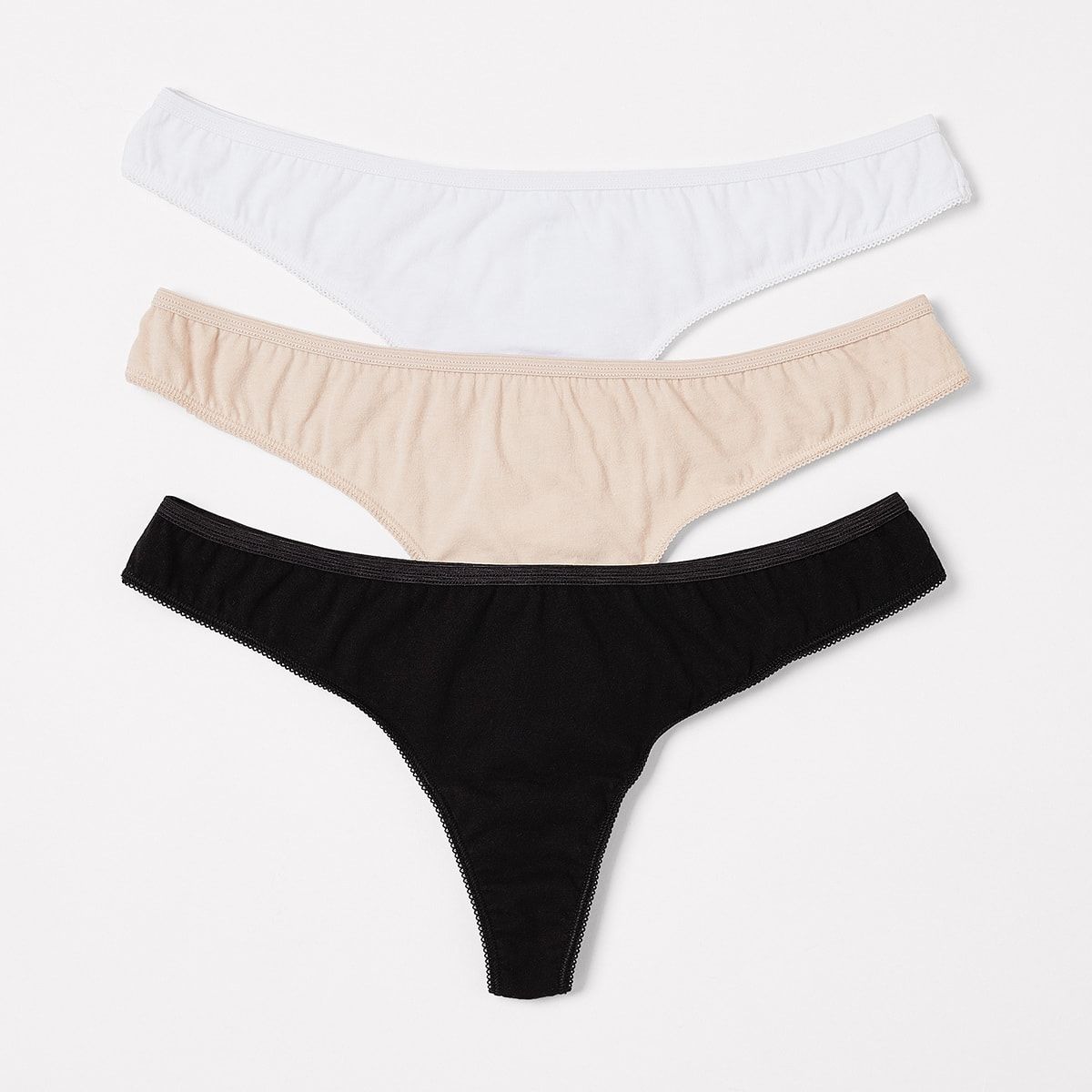 3 Pack Cotton G-String Briefs