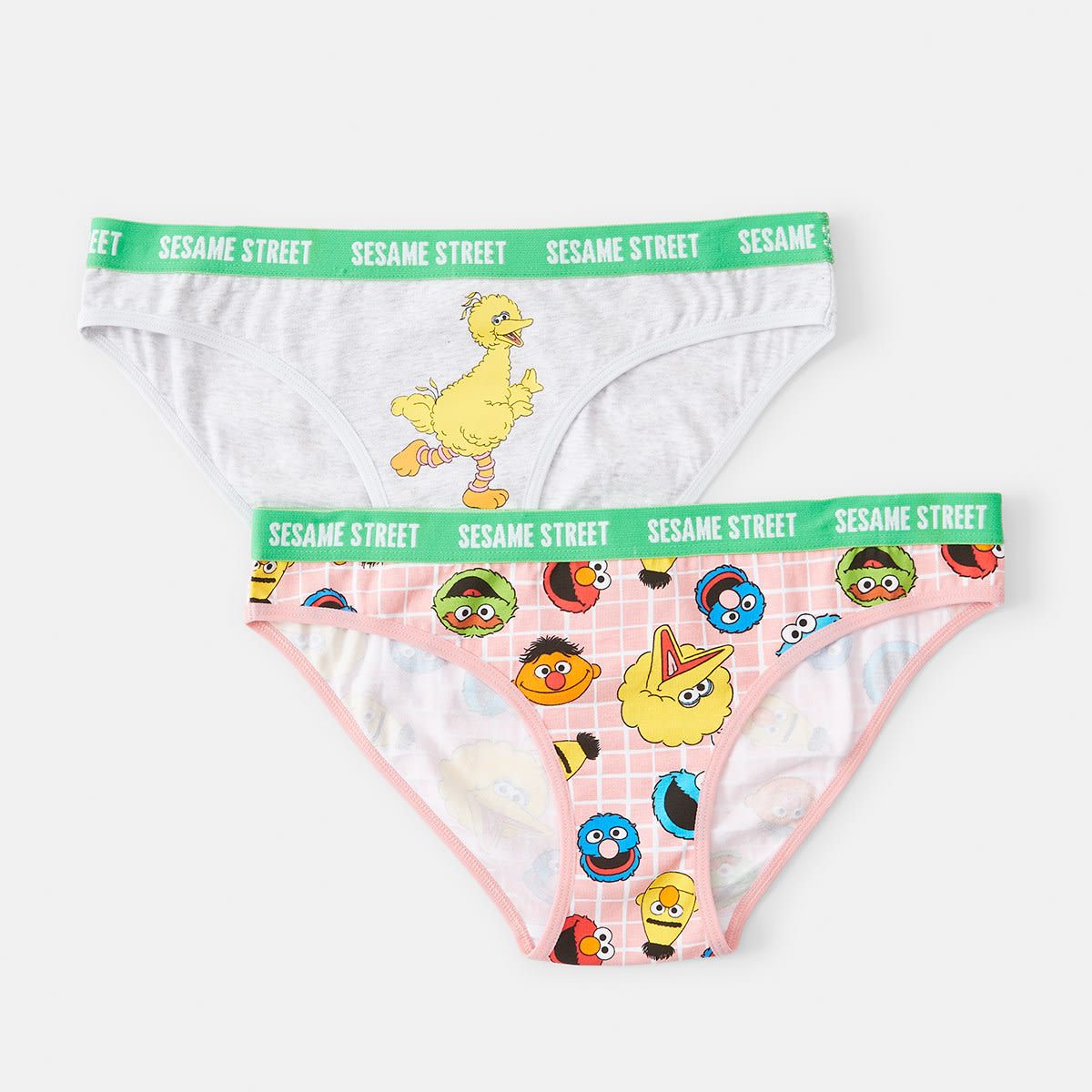 2 Pack Sesame Street License Bikini Briefs