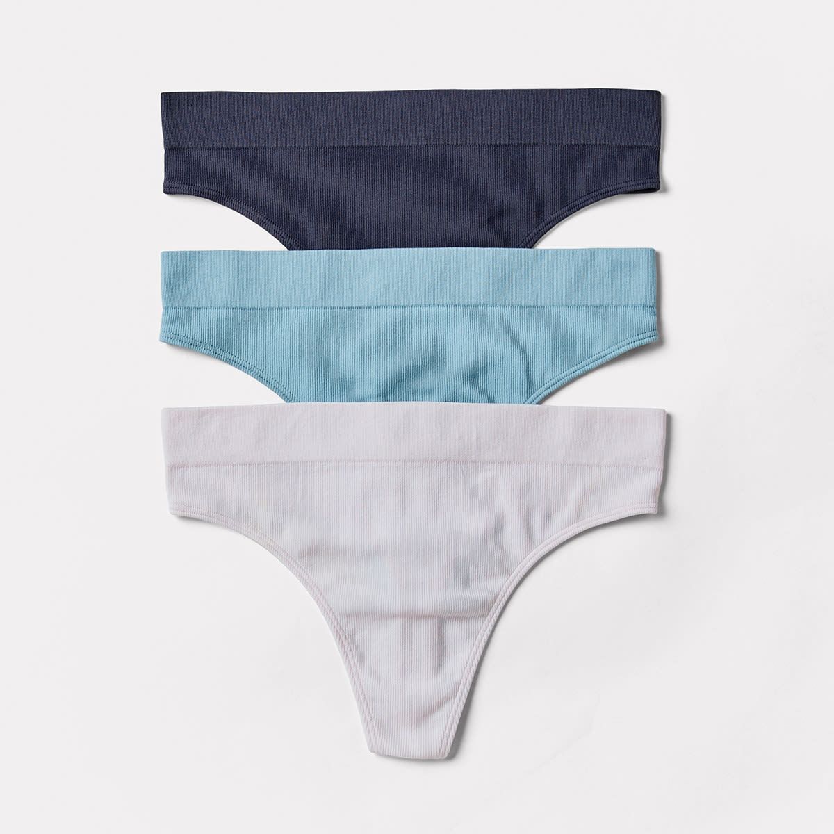 3 Pack Rib Seamfree G-string Briefs