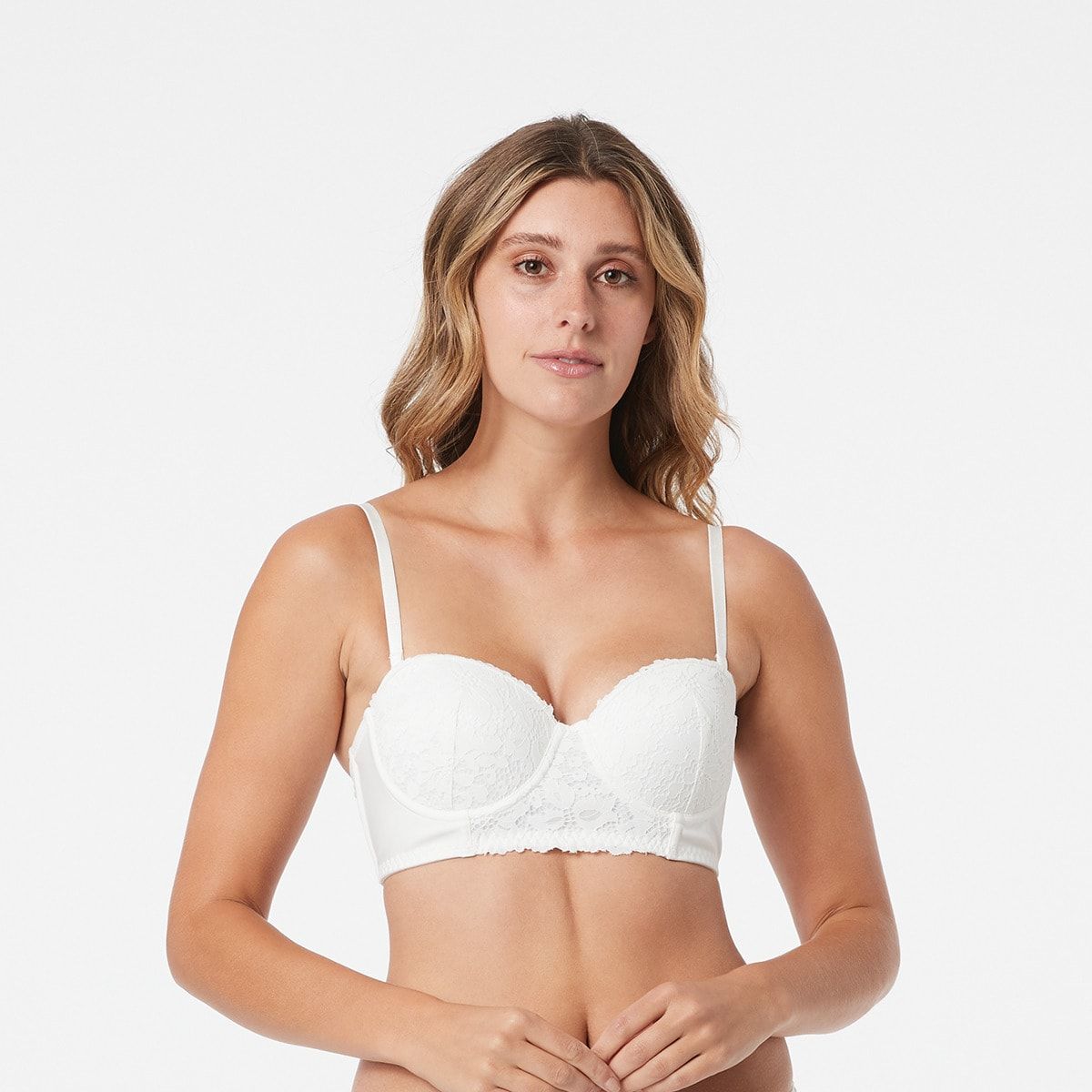 Co-ordinated Lace Longline Push Up Bra