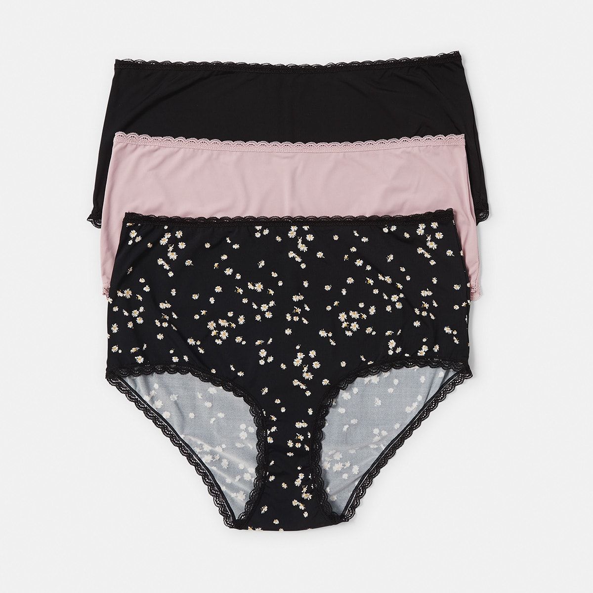3 Pack Curve Coby Lace Full Briefs