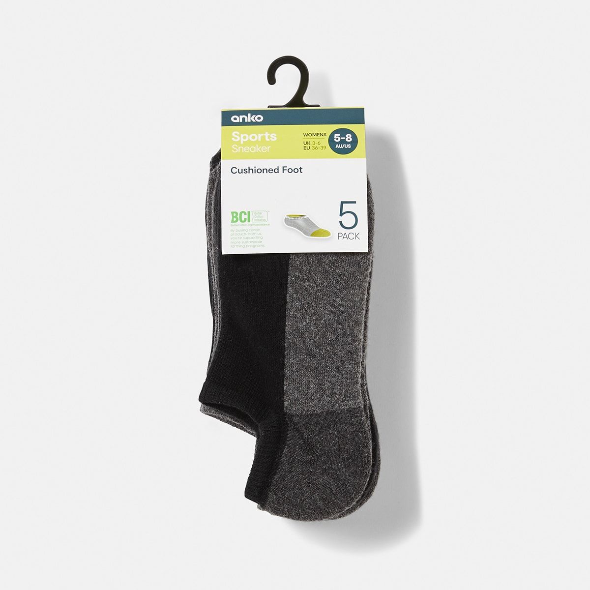 5 Pack Active Sneaker Socks