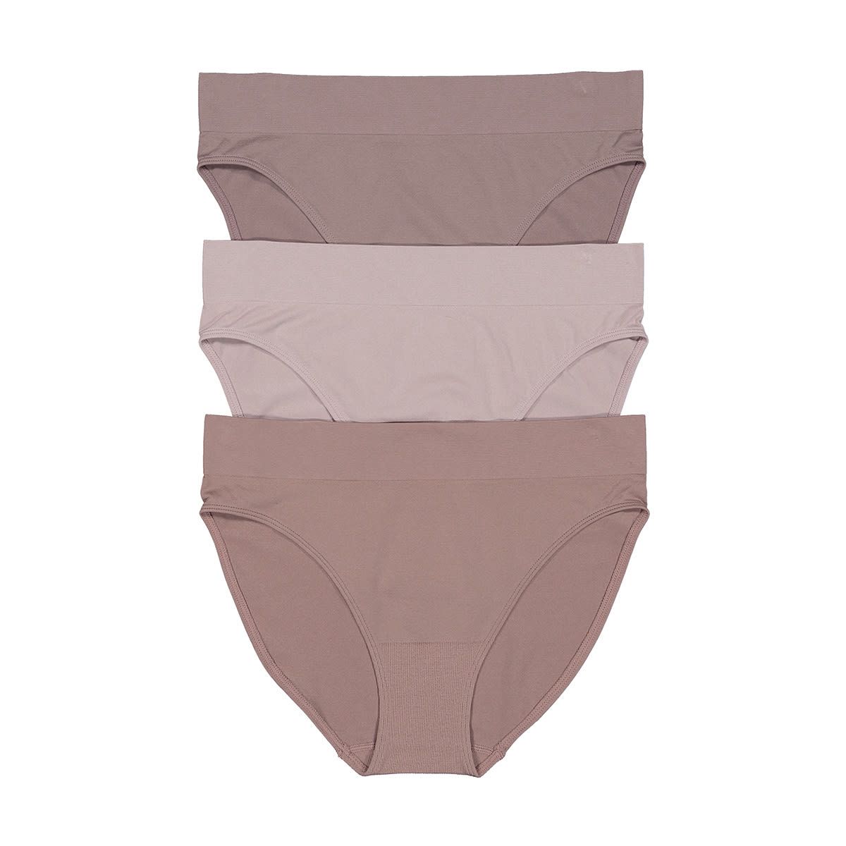 3 Pack Ultra Smooth Seamfree Hi-Cut Briefs