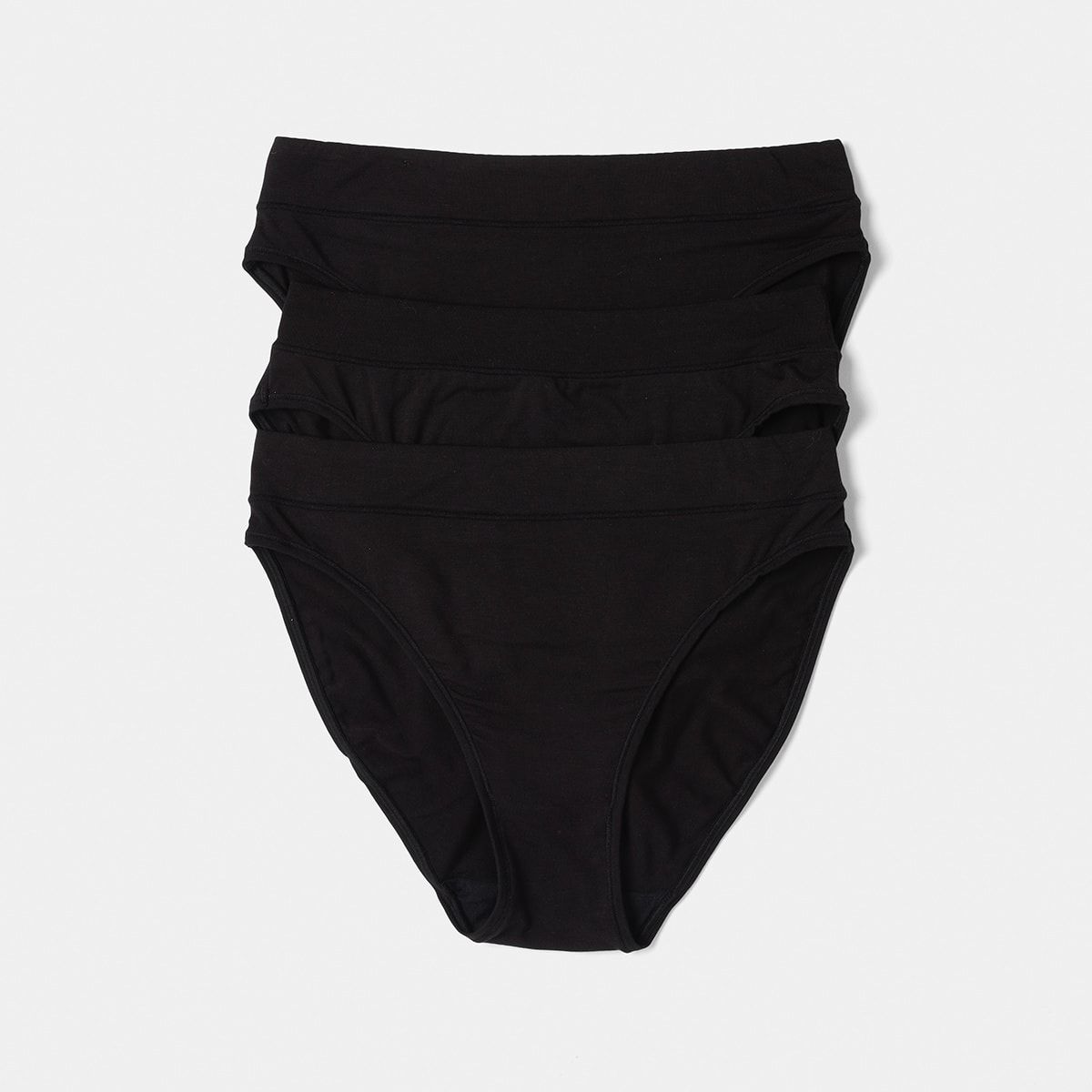 3 Pack Bamboo Blend Hi-Cut Briefs