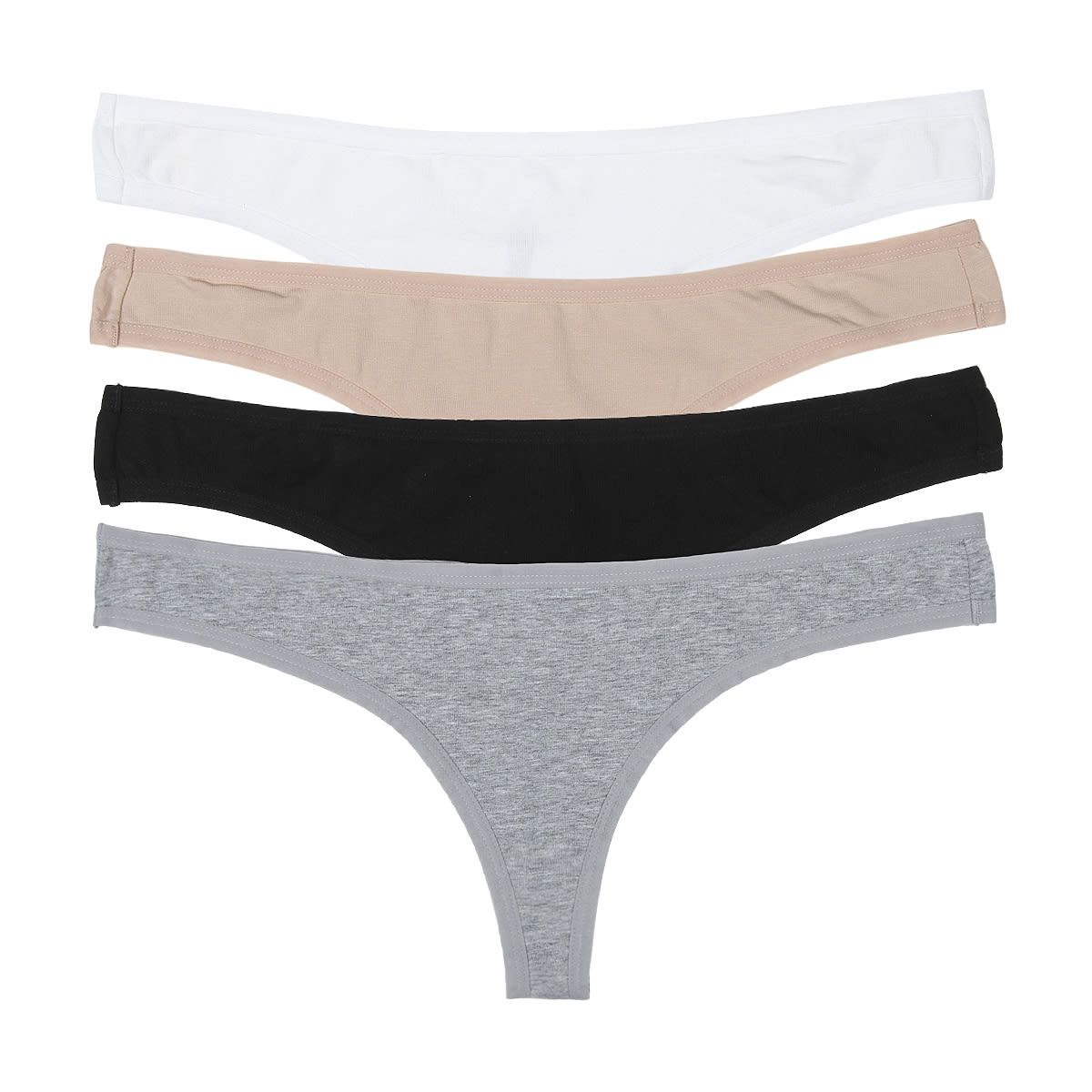 4 Pack Cotton Stretch G-String Briefs