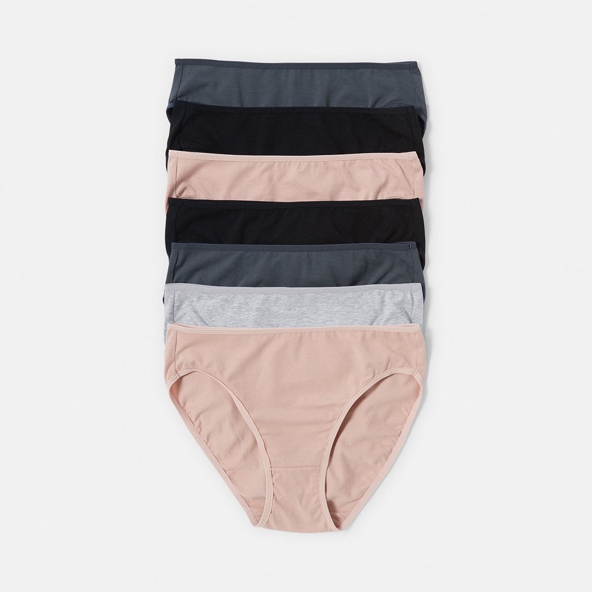7 Pack Cotton Stretch Hi-Cut Briefs