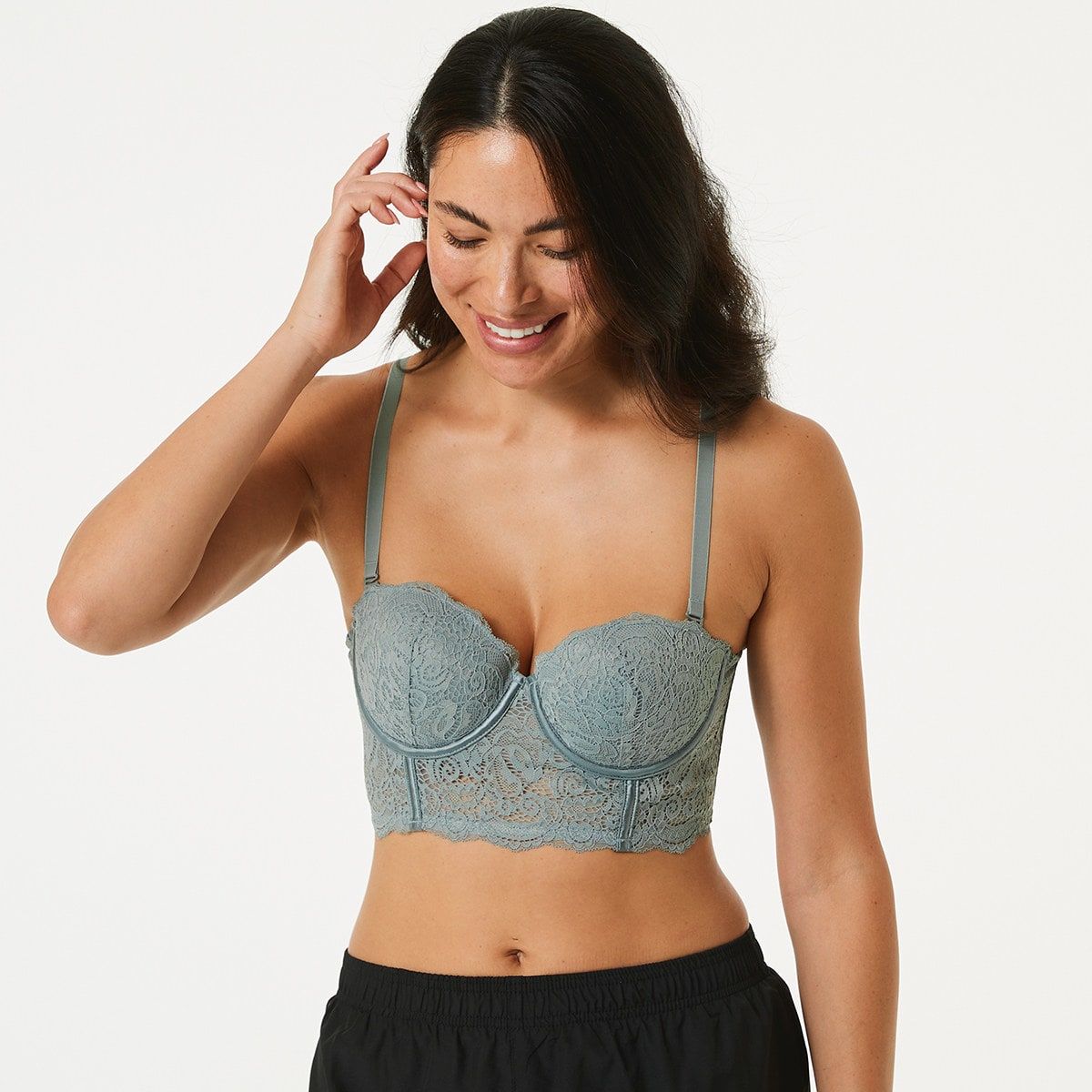 Co-ordinated Longline Lace Bra