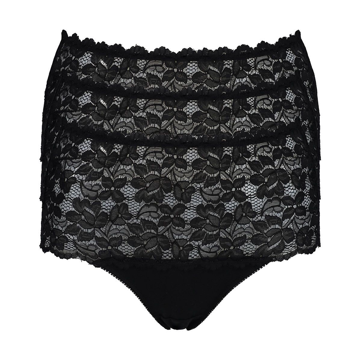 3 Pack Lace Front Full Briefs