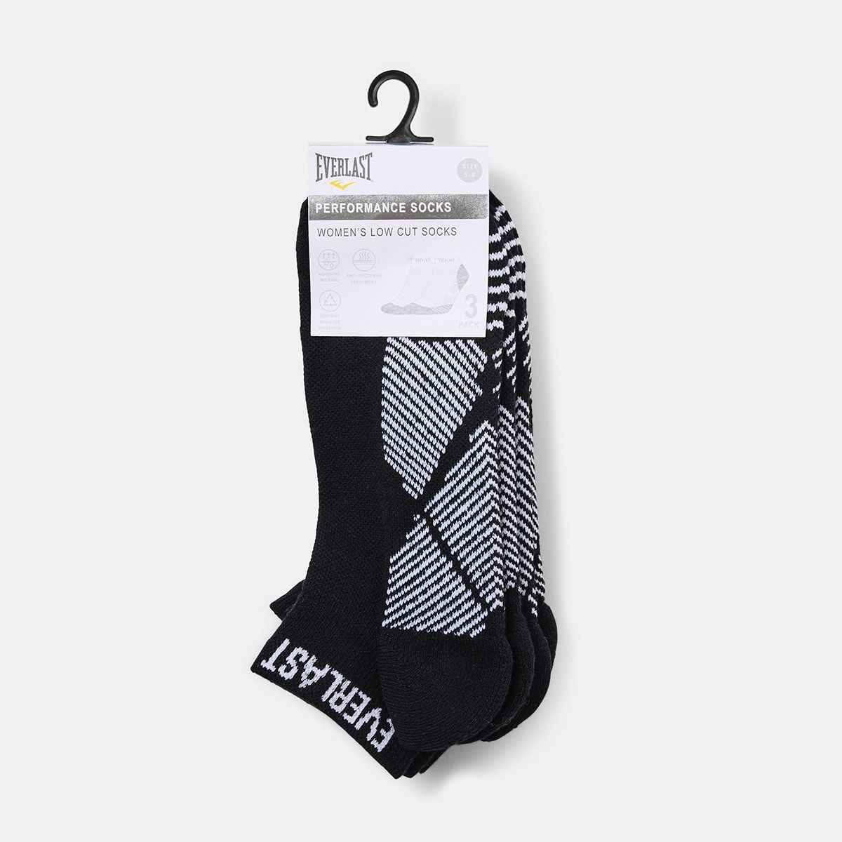 3 Pack Active Everlast Womens Low Cut Socks