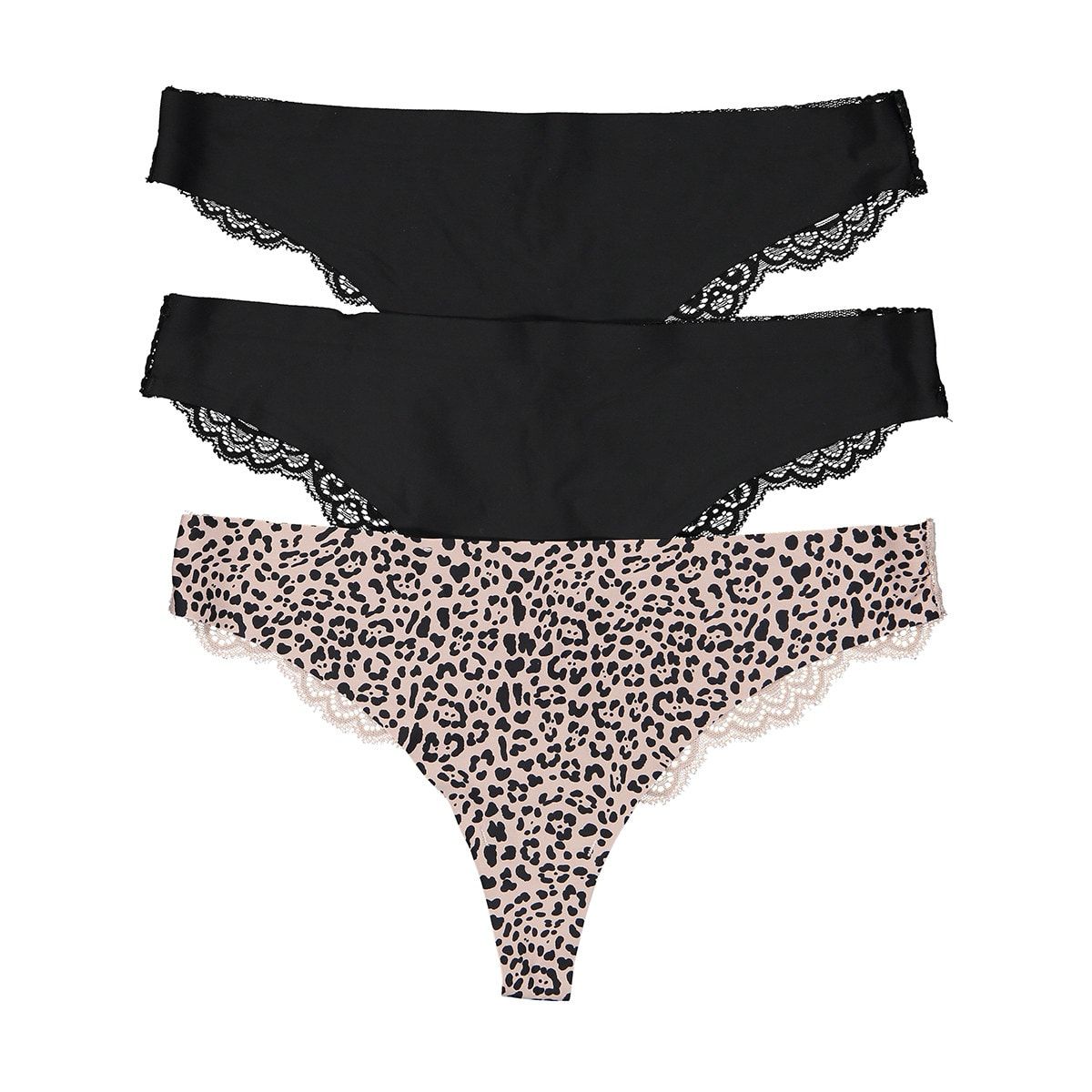 3 Pack Outta-Sight Lace Back G-string