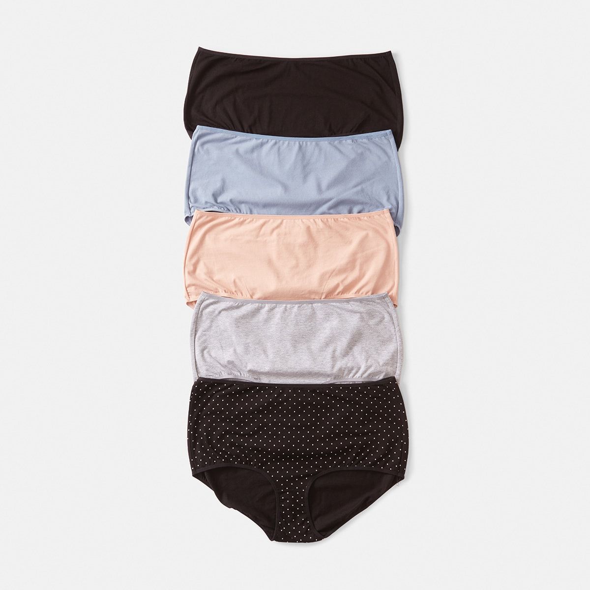 5 Pack Curve Cotton Stretch Full Briefs