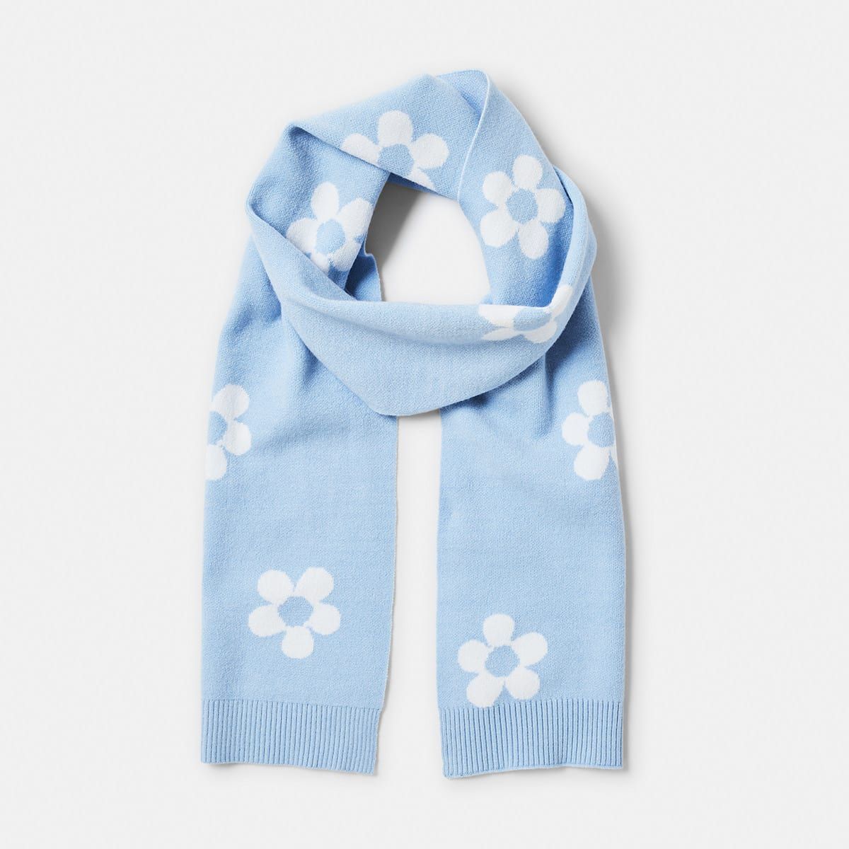 Jacquard Pattern Knit Scarf