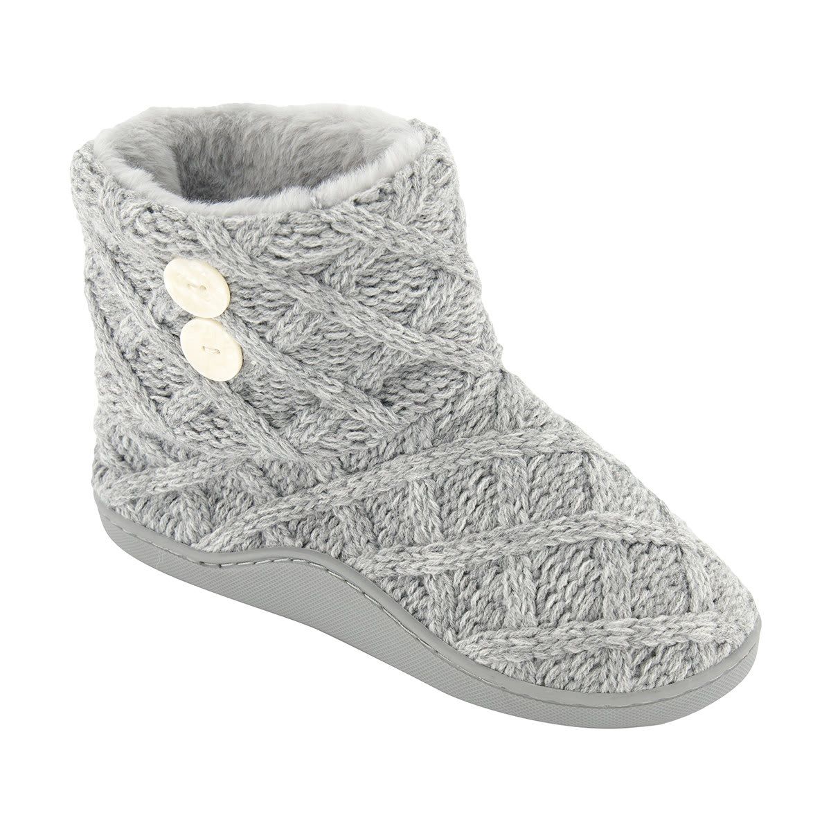 Cable Knit Hard Outsole Slipper Boots