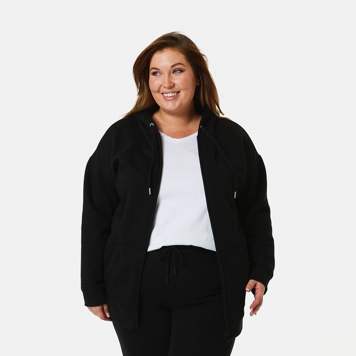 Curve Long Sleeve Zip Through Hoodie