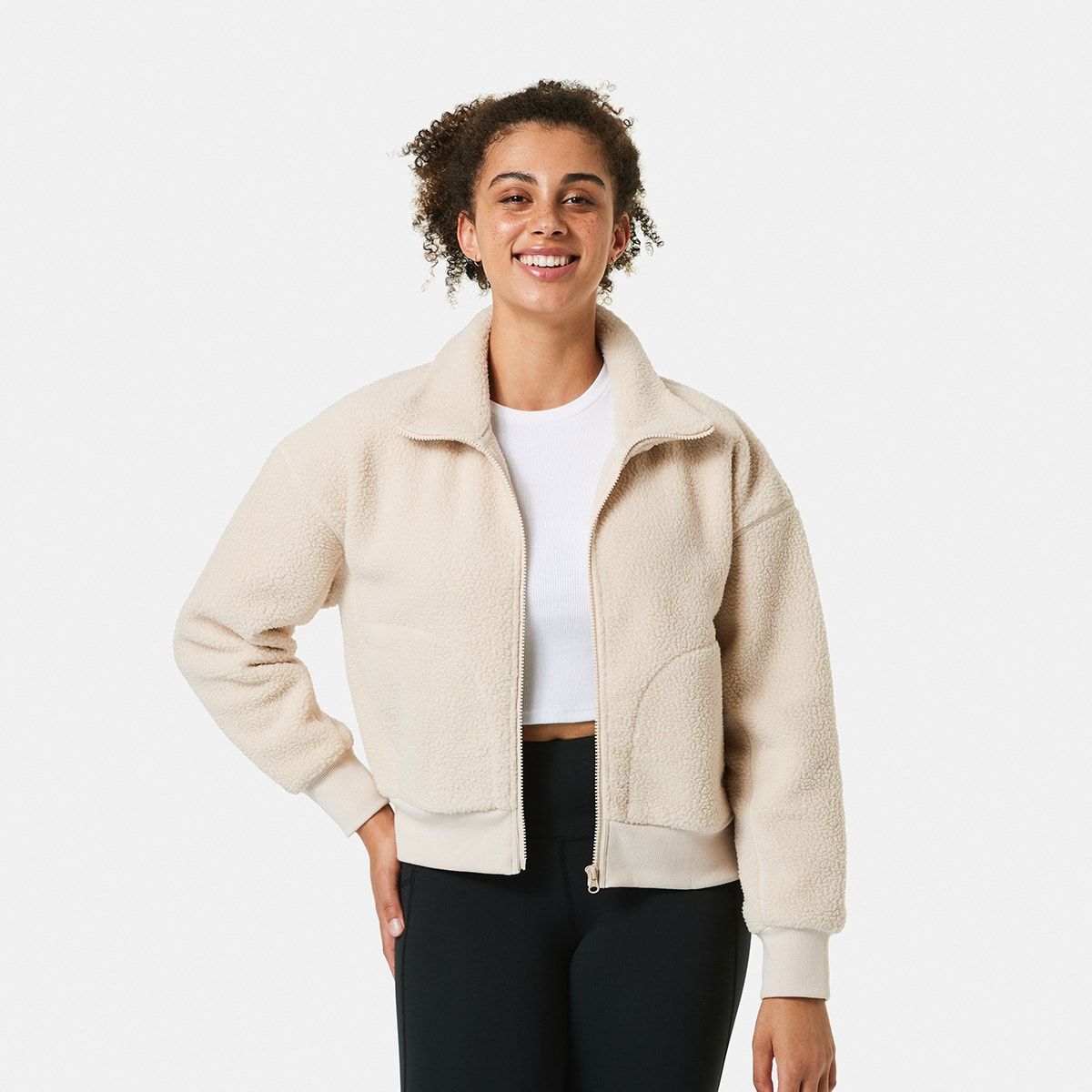 Active Womens Sherpa Zip Through Jacket