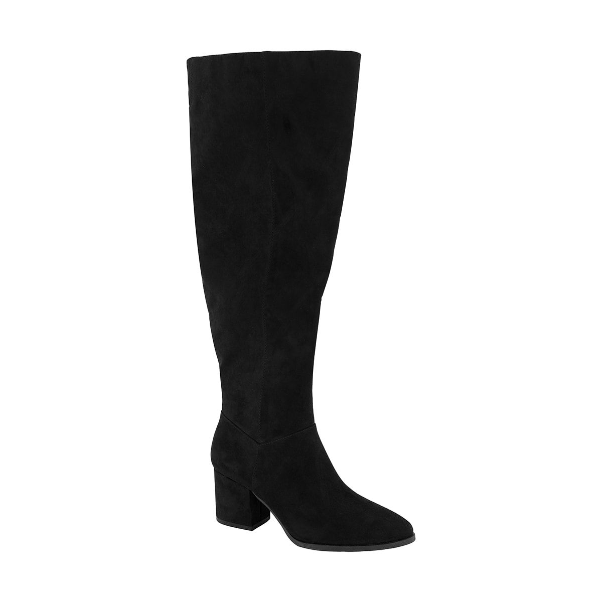 Tall Microsuede Heeled Boots
