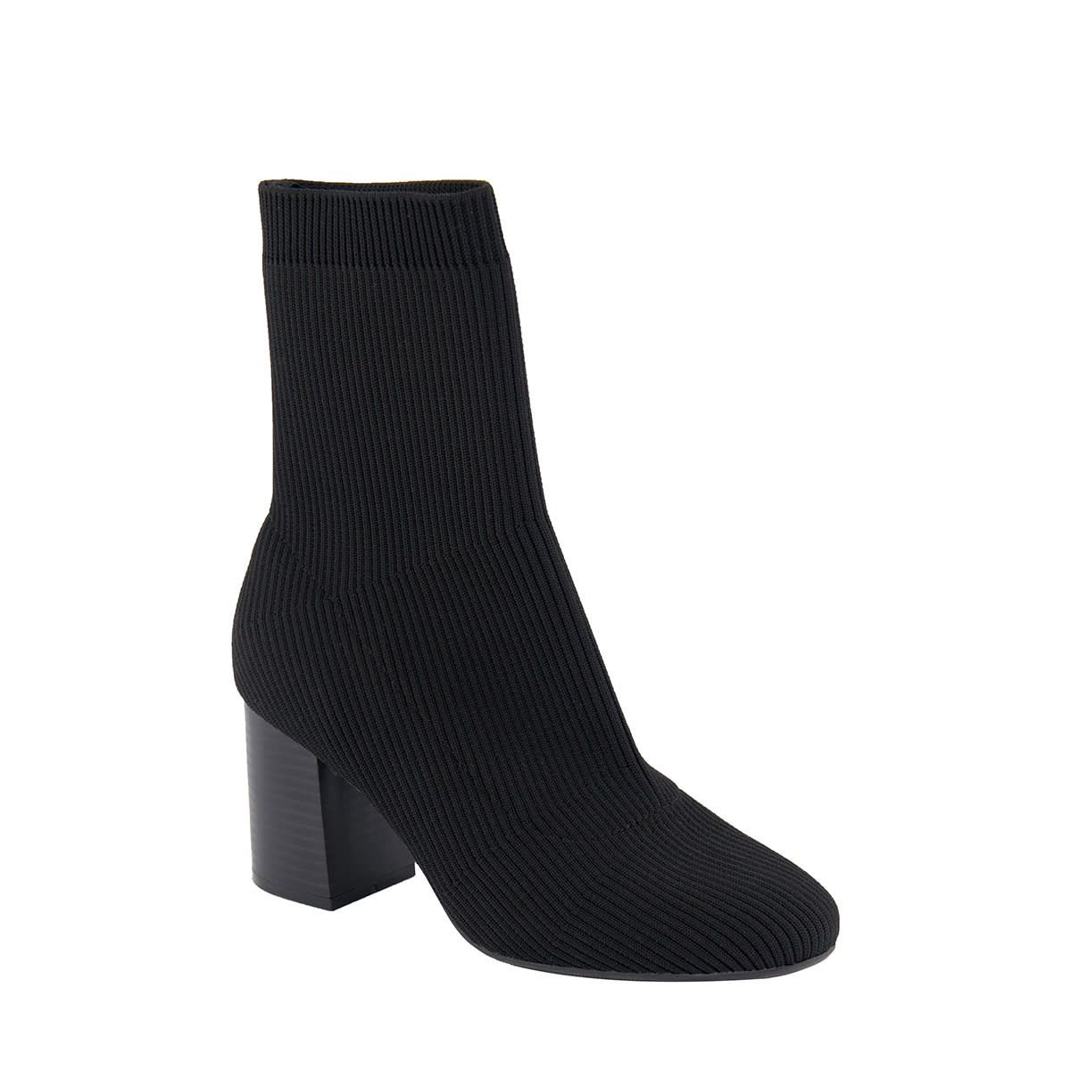 Knitted Flare Heel Boots