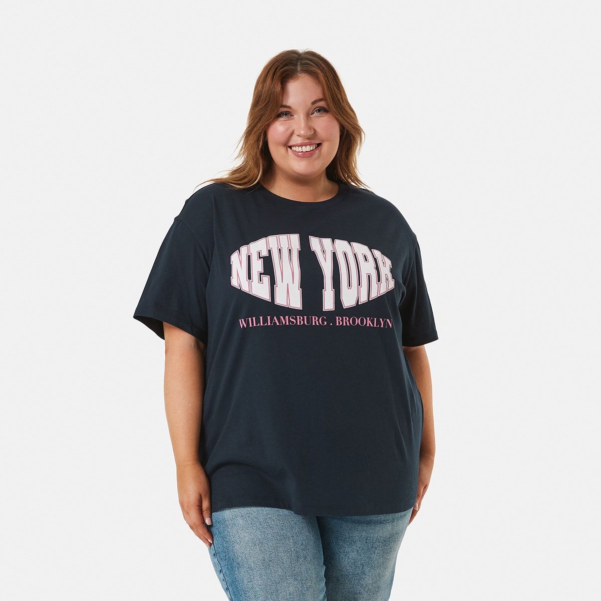 Curve Short Sleeve Boyfriend T-shirt