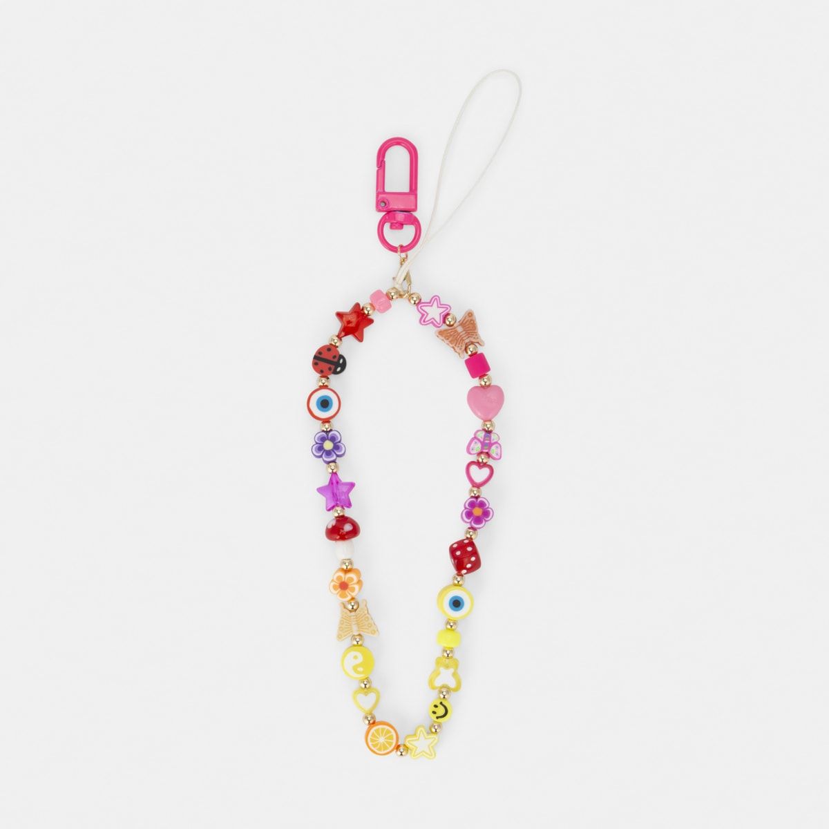 Beaded Keyring - Pink