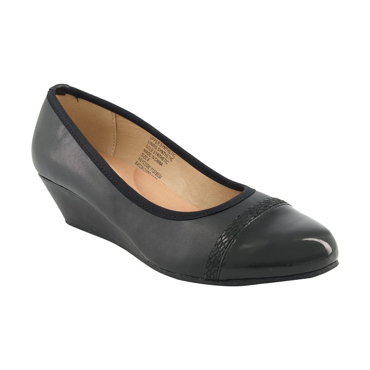 Low Court Wedge Pump Heels